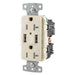 Bryant Receptacle Duplex 20A 125V 5A 5V USB Port A Light Almond (USBB20A5LA)