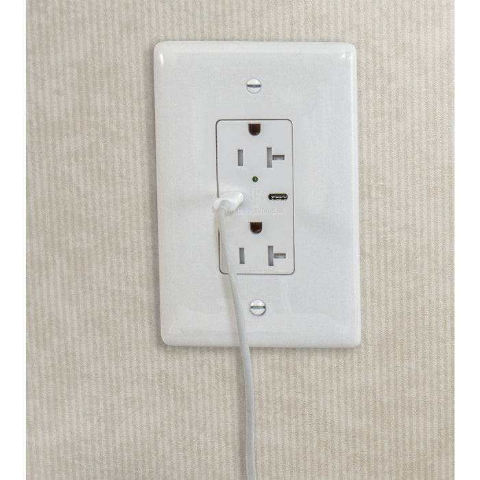 Bryant Receptacle Duplex 20A 125V 5A 5V USB Port C White (USBB20C5W)