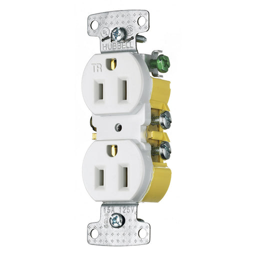 Bryant Receptacle Duplex Tamper-Resistant 15A 125V White (RR15SWTR)