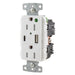 Bryant Receptacle Hospital Grade Duplex 15A 125V 5A 5V USB PRT AC White (USBB8200AC5W)