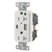 Bryant Receptacle Hospital Grade Duplex 20A 125V 5A 5V USB PRT AC White (USBB8300AC5W)