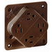 Bryant Receptacle Quadplex 15A 125V 5-15R Brown (1254B)