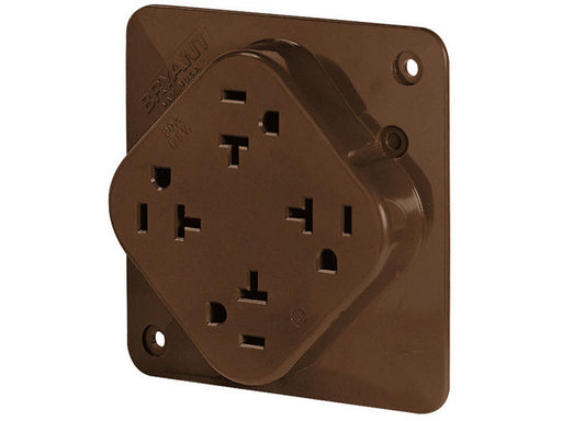 Bryant Receptacle Quadplex 20A 125V 5-20R Brown (21254B)