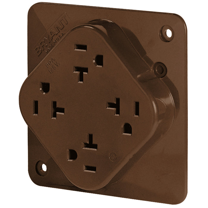 Bryant Receptacle Quadplex 20A 125V 5-20R Brown (21254B)