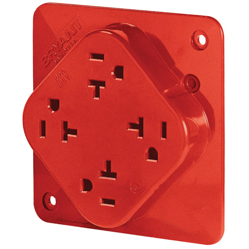 Bryant Receptacle Quadplex 20A 125V 5-20R Red (21254R)