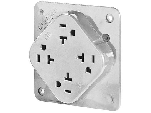 Bryant Receptacle Quadplex 20A 125V 5-20R White (21254W)