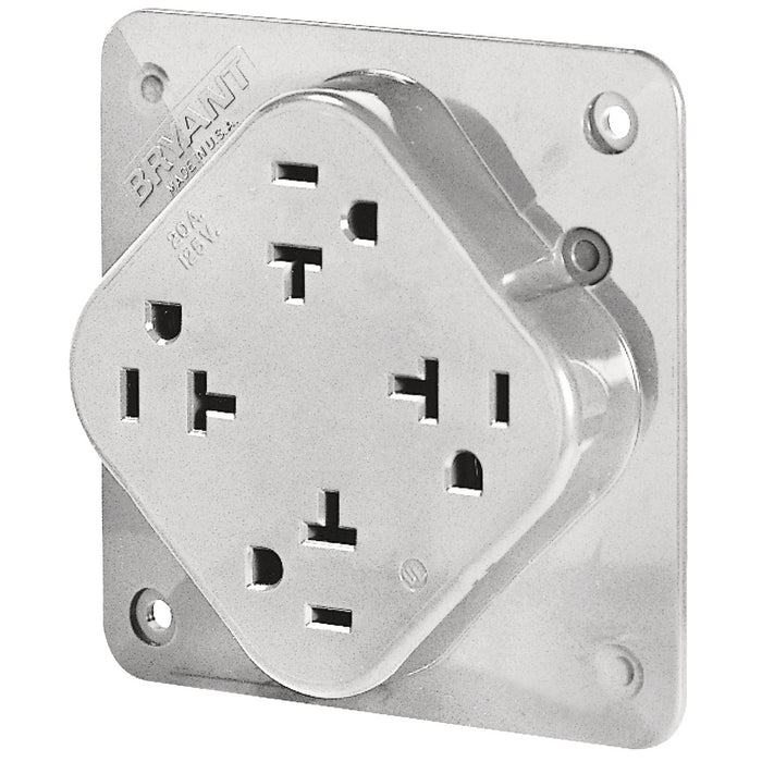 Bryant Receptacle Quadplex 20A 125V 5-20R White (21254W)