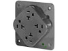 Bryant Receptacle Quadplex Hospital Grade 20A 125V 5-20R Gray (21254HGY)