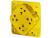 Bryant Receptacle Quadplex Hospital Grade 20A 125V 5-20R Yellow (21254HYP)