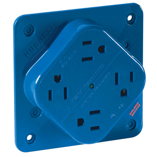 Bryant Receptacle Quadplex Surge Protective Device 15A 125V 5-15R Blue (1254SA)