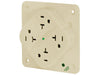 Bryant Receptacle Quadplex Surge Protective Device Hospital Grade 20A 125V 5-20R Ivory (21254HSIA)