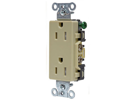 Bryant Receptacle Straight Blade Decorator Tamper-Resistant 15A 125V 5-15R Ivory (DRS15ITR)