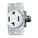 Bryant Receptacles Straight Blade 30A 125/250V 3P4W Flush Mount White (RR430FW)