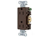 Bryant Receptacles Straight Blade Commercial Decorator 15A 125V 5-15R Brown (DRS15)