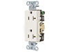 Bryant Receptacles Straight Blade Commercial Decorator 20A 125V 5-20R White (DRS20WHI)