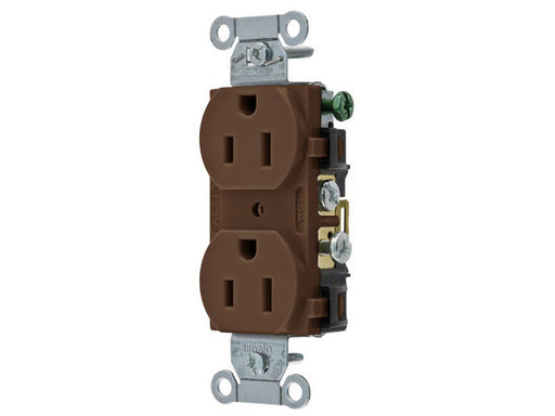 Bryant Receptacles Straight Blade Commercial Tamper-Resistant 15A 125V 5-15R Brown (CRS15TR)