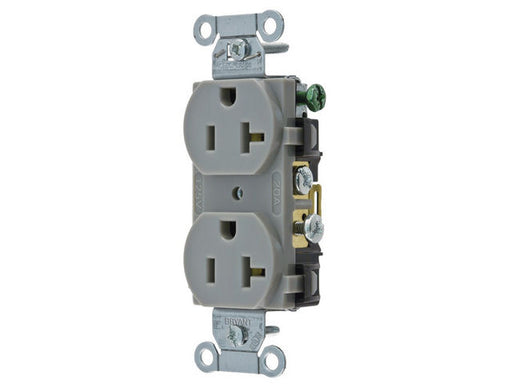 Bryant Receptacles Straight Blade Commercial Tamper-Resistant 20A 125V 5-20R Gray (CRS20GRYTR)