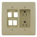 Bryant RECES Tamper-Resistant Duplex Receptacle 2-Gang With Snap Fit 15A 125V Ivory (RR1514I)