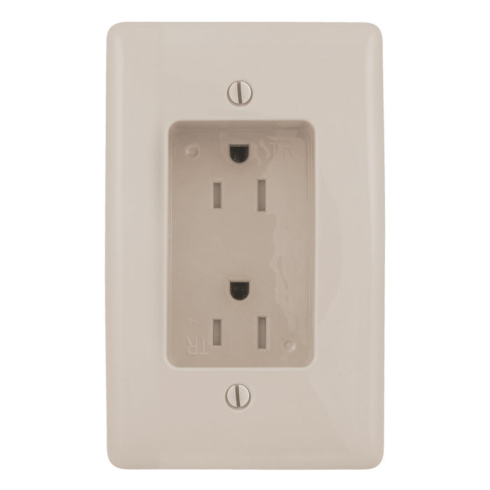 Bryant Recess Tamper-Resistant Duplex Receptacle 15A 125V Light Almond (RR1510LA)