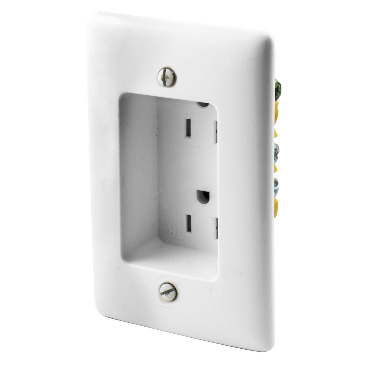 Bryant Electric RCT200W Pop-Up Countertop Receptacle – 15A 125V Tamper & Water Resistant, Powder Coated White