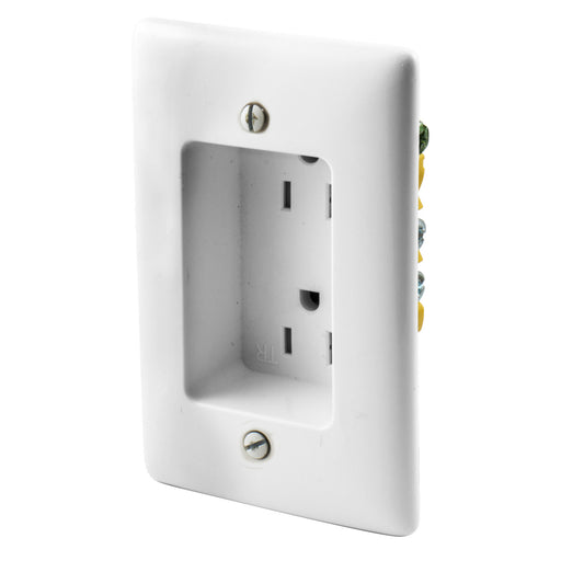 Bryant Recess Tamper-Resistant Duplex Receptacle 15A 125V White (RR1510W)