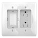 Bryant Recess Tamper-Resistant Duplex Receptacle 2-Gang With Feed-Through 15A 125V White (RR1512W)