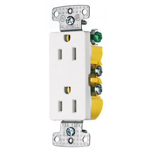 Bryant Residential Duplex Receptacle 15A 125V Decorator Face White (RRD15W)