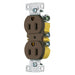 Bryant Residential Duplex Receptacle 15A 125V Push Terminal Brown (RR15)