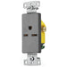 Bryant Residential Single Receptacle 15A 250V Self Grounding Decorator Gray (RRD155GY)