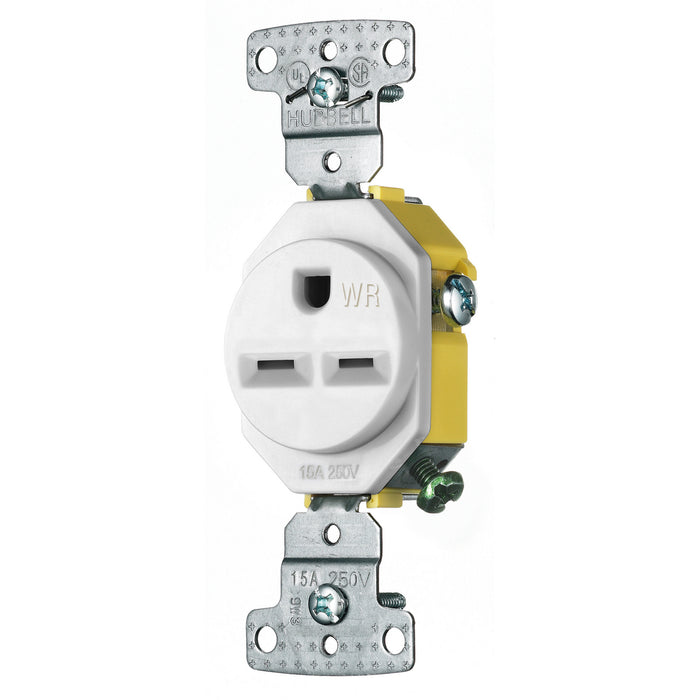 Bryant Residential Single Receptacle 15A 250V Weather Resistant White (RR155WWR)