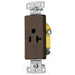 Bryant Residential Single Receptacle 20A 125V Self Grounding Decorator Brown (RRD201)