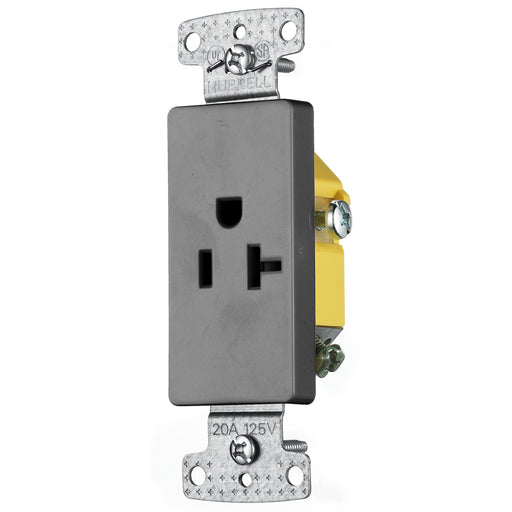 Bryant Residential Single Receptacle 20A 125V Self Grounding Decorator Gray (RRD201GY)