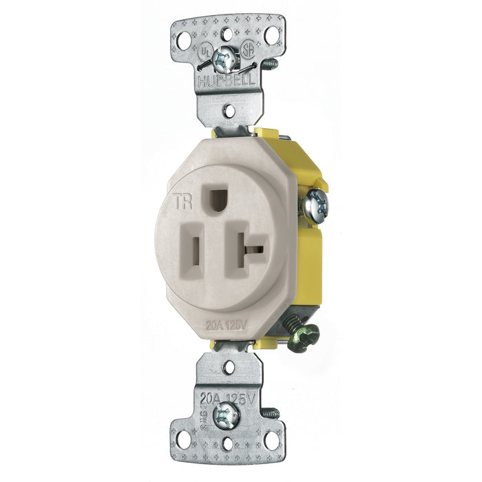 Bryant Residential Single Receptacle 20A 125V Tamper-Resistant Light Almond (RR201LATR)