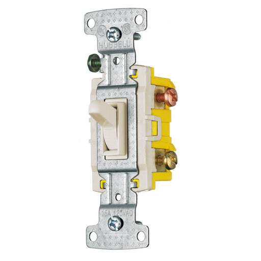 Bryant Residential Toggle Switch 3-Way 15A 120V Light Almond (RS315LA)