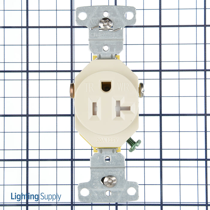 Bryant Residential Single Receptacle 20A 125V Weather Resistant Tamper-Resistant Light Almond (RR201LAWRTR)