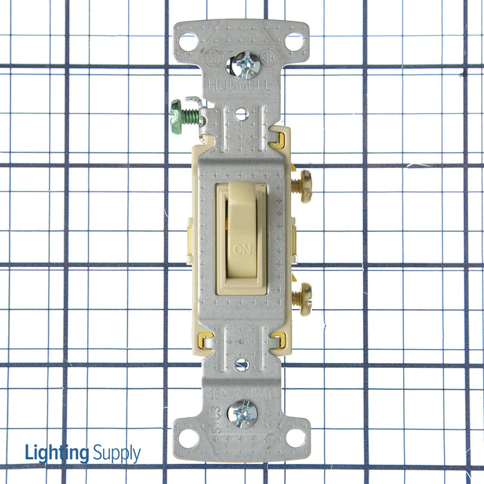 Bryant Residential Toggle Switch Single-Pole 15A 120V Ivory (RS115I)