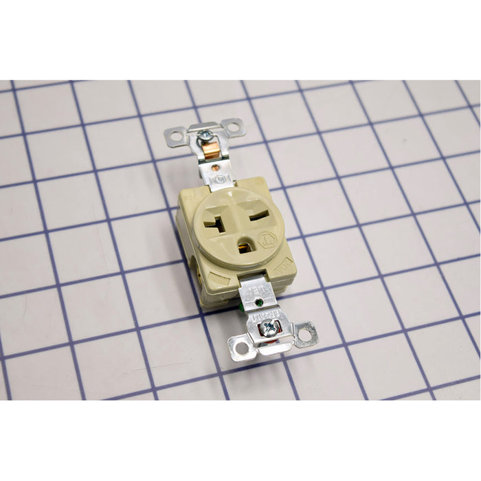 Bryant Single Receptacle Industrial Grade 20A 250V 6-20R Ivory (5461I)