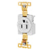 Bryant Single Industrial Grade Receptacle Isolated Ground 15A 125V 5-15R White (5261IGW)