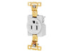 Bryant Single Industrial Grade Receptacle Isolated Ground 15A 125V 5-15R White (5261IGW)