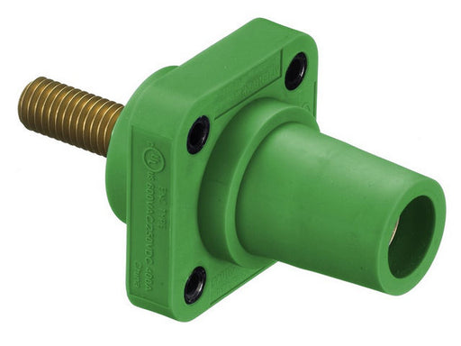 Bryant Single-Pole 300/400A Female Stud Receptacles Green Threaded (HBLFRSCGN)