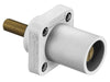 Bryant Single-Pole 300/400A Male Stud Receptacle White Threaded (HBLMRSCW)