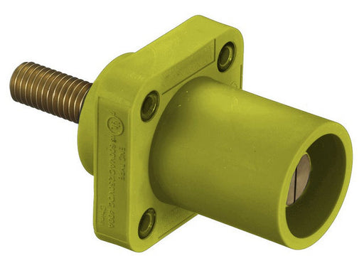 Bryant Single-Pole 300/400A Male Stud Receptacle Yellow (HBLMRSY)