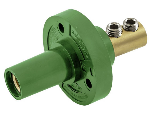 Bryant Single-Pole Series 15 Receptacle Double Set Screw Termination Green (HBL15FRGN)