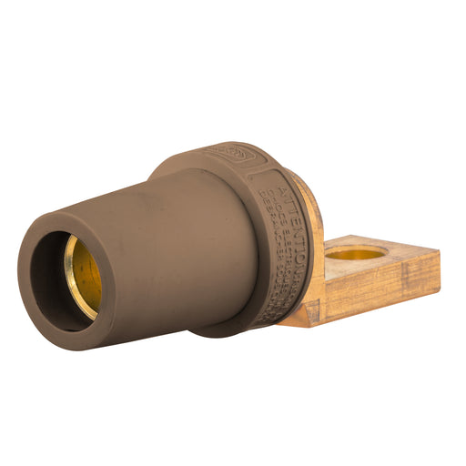 Bryant Single-Pole 300/400A Female Offset Stud Straight Brown (HBLFOSBN)