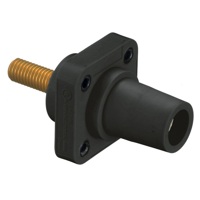 Bryant Single-Pole 300/400A Female Stud Receptacle Black (HBLFRSBK)