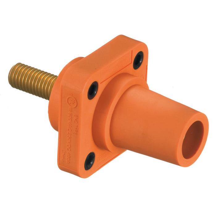 Bryant Single-Pole 300/400A Female Stud Receptacle Orange (HBLFRSO)