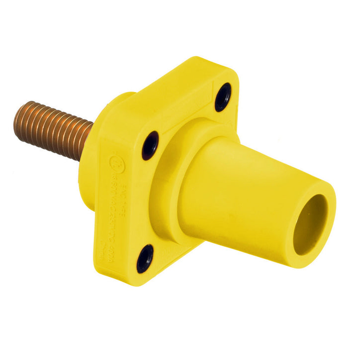 Bryant Single-Pole 300/400A Female Stud Receptacle Yellow (HBLFRSY)