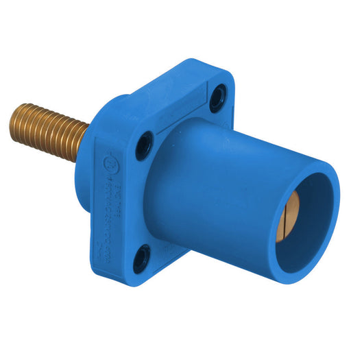 Bryant Single-Pole 300/400A Male Stud Receptacle Blue Threaded (HBLMRSCBL)