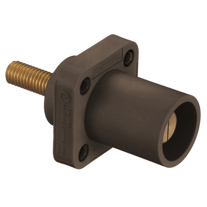 Bryant Single-Pole 300/400A Male Stud Receptacle Brown (HBLMRSBN)