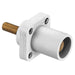 Bryant Single-Pole 300/400A Male Stud Receptacle White Threaded (HBLMRSCW)